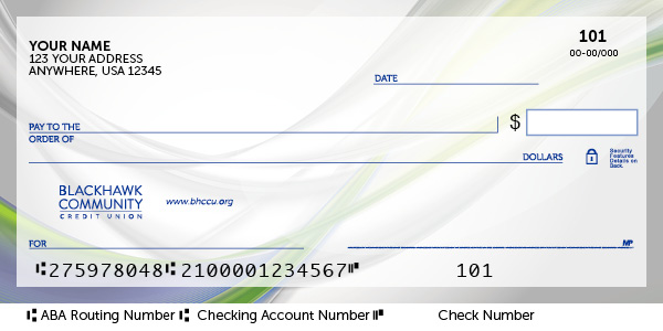 Direct deposit check example