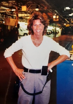Judy Ludwig Scott, business manager final line, at the General Motors Janesville assembly plant in 1999